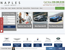 Tablet Screenshot of naplesluxuryimports.com